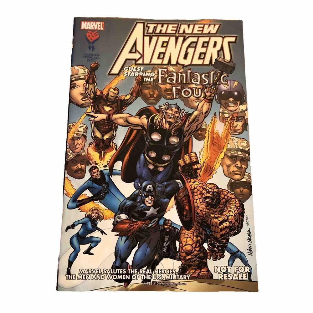 NEW AVENGERS FT FANTASTIC FOUR (2005) Military PROMO COMIC  110th Ann. MARVEL